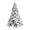 7ft. Pre-Lit Flocked Austria Fir Artificial Christmas Tree, White LED Lights